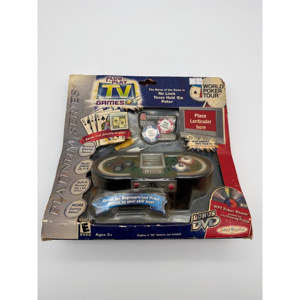 Jakks Pacific World Poker Tour Texas Hold Em Plug & Play TV Game Platinum Series